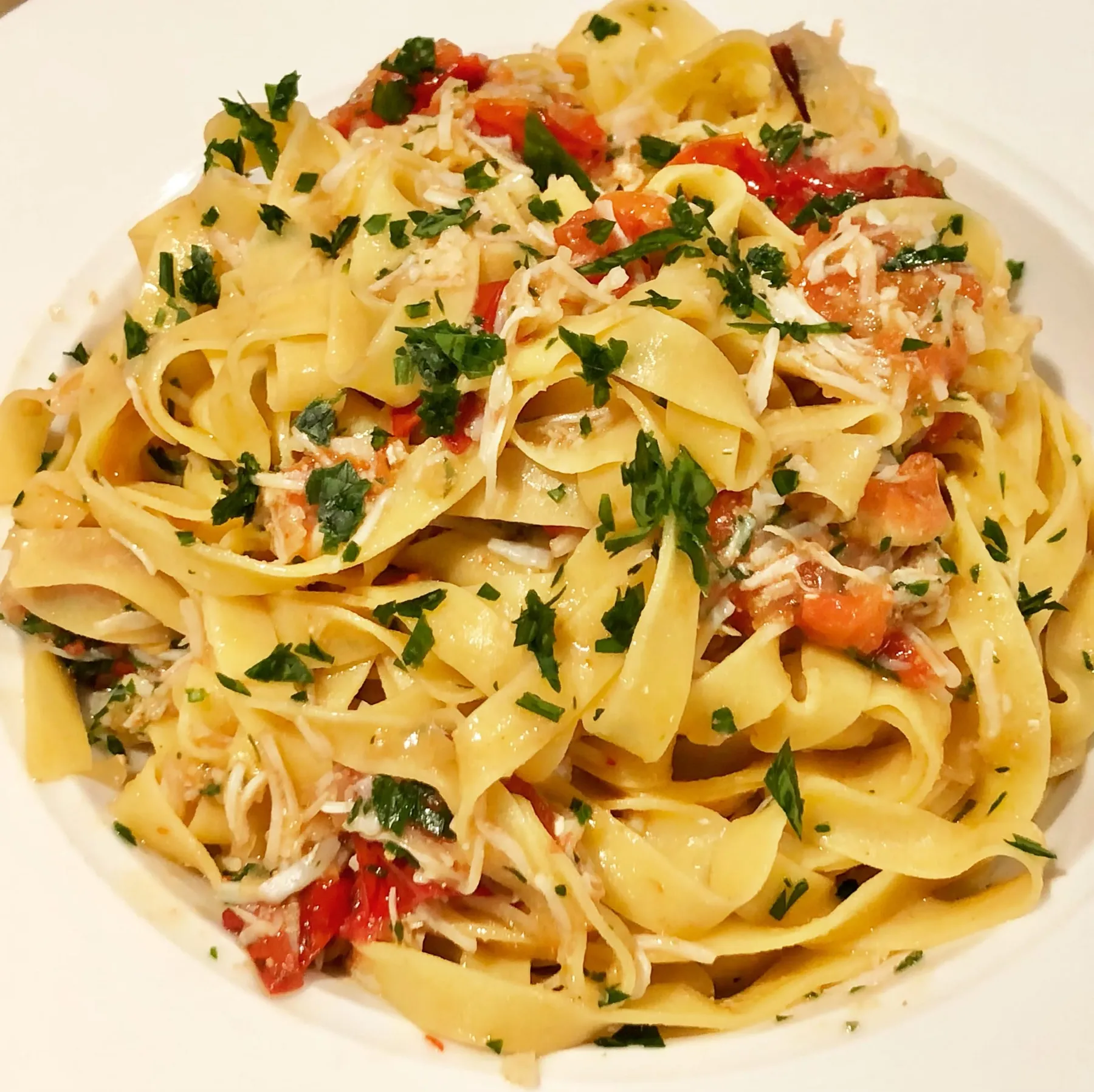 Crab pasta
